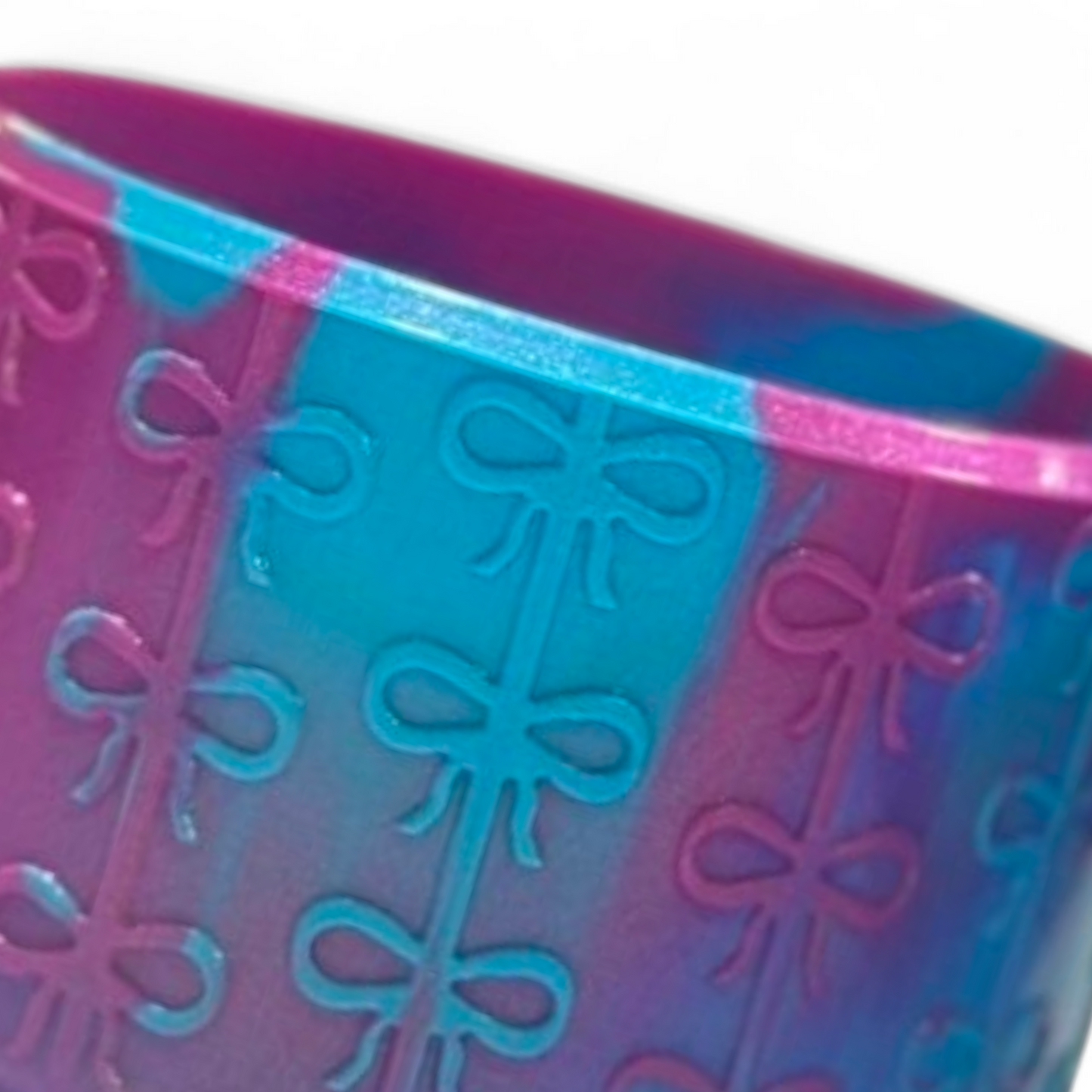 Electric Magenta Coquette Bow Silicone Tumbler Boot | Tumbler Sleeve 