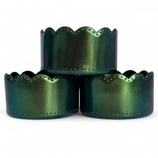 Emerald Shimmer Scallop Silicone Tumbler Boot | Fits 20-40oz Tumblers 