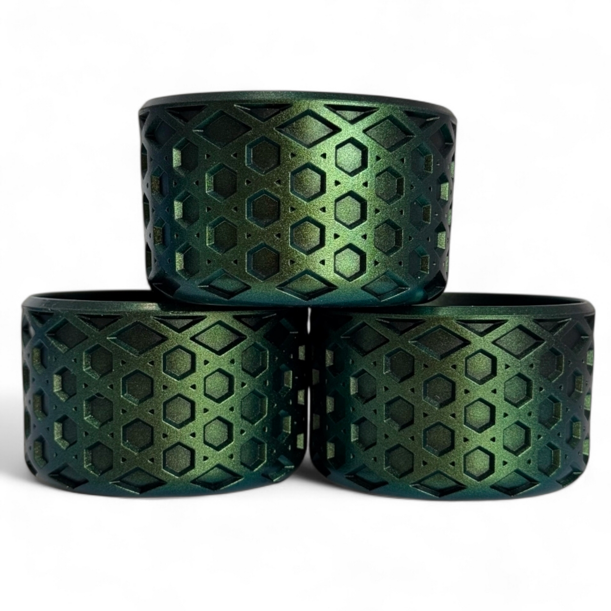 Emerald Shimmer Waffle Silicone Tumbler Boot | Fits 20-40oz Tumblers 