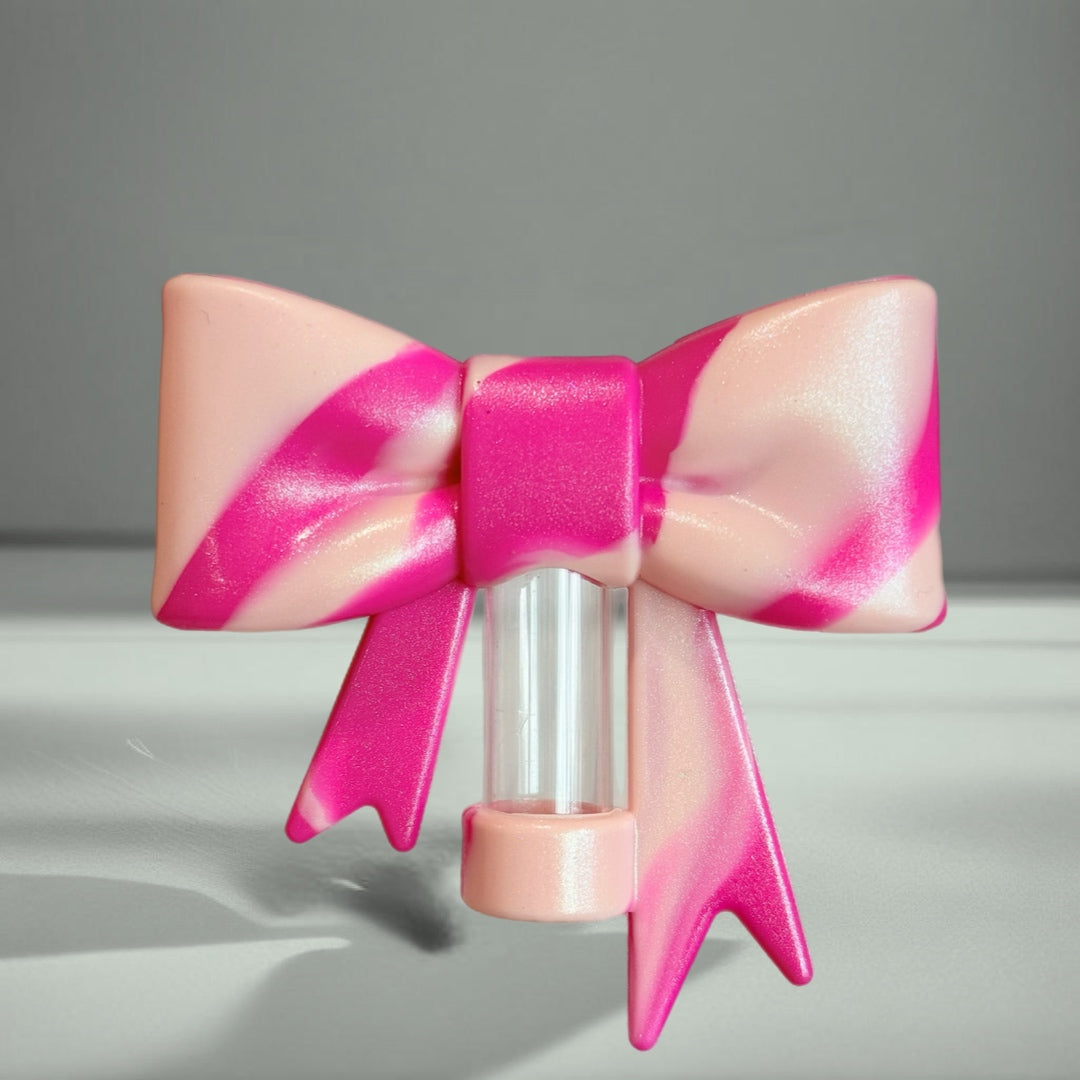 Flockin’ Fabulous Flamingo Pink 3D Bow Straw Topper | Straw Cover 