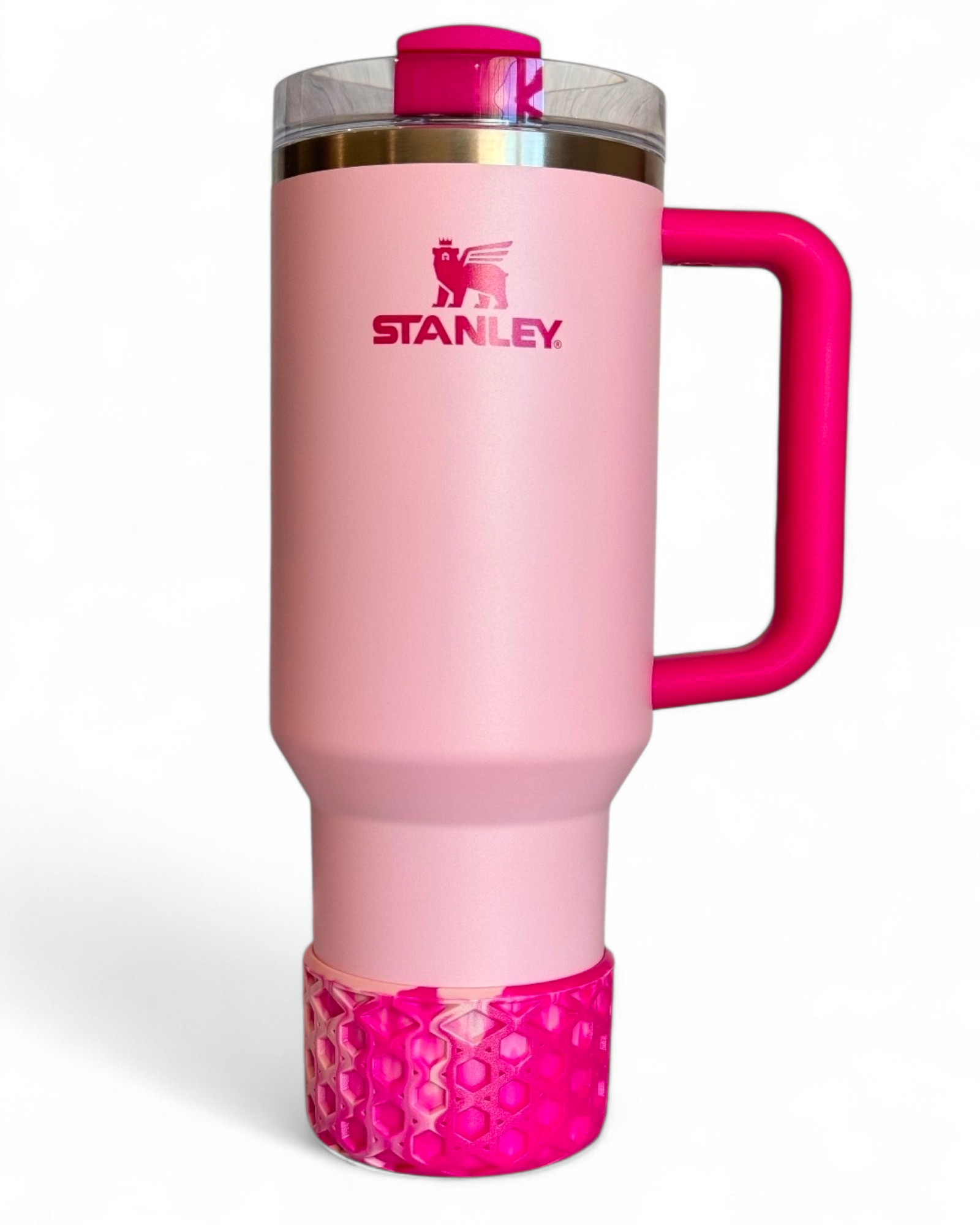 Flockin’ Fabulous Flamingo Pink Waffle Silicone Tumbler Boot