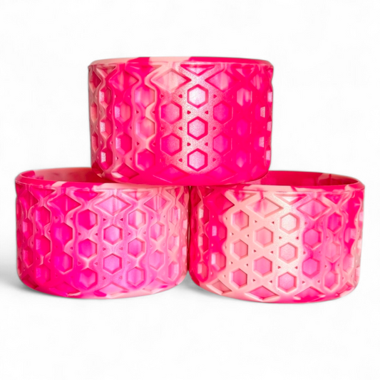 Flockin’ Fabulous Flamingo Pink Waffle Silicone Tumbler Boot