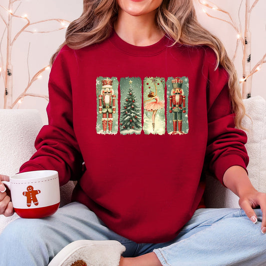 Garnet Red Christmas, Nutcracker Ballet, Vintage Sweatshirt