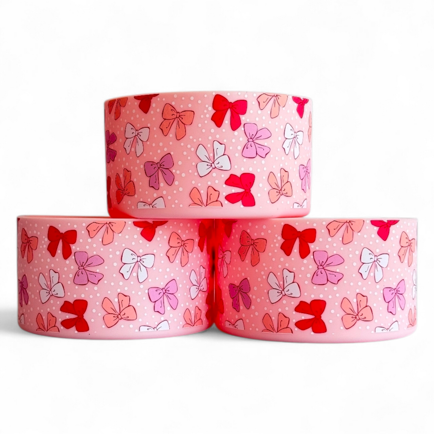 Girly Bows Silicone Tumbler Boot | Fits 20-40oz Tumblers 