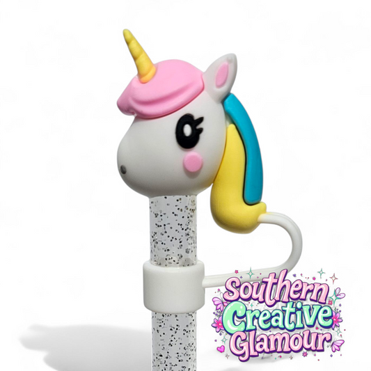 Unicorn 10mm Straw Topper | Straw Cover by Southern Creative Glamour 