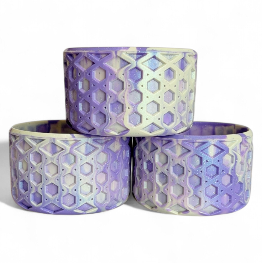 Glinda for Good Purple Shimmer Remix Waffle Silicone Tumbler Boot | Fits 20-40oz Tumblers 