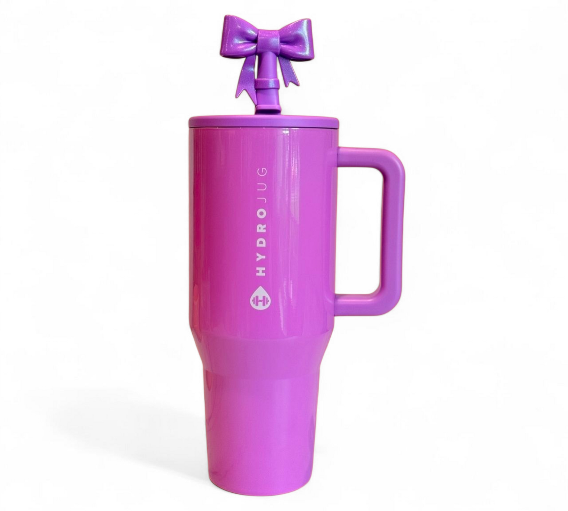 Pulse Purple 3D Bow Straw Topper