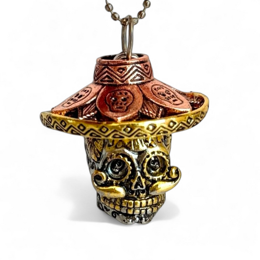 Sombrero Sugar Skull Charm - Tumbler Handle Charm