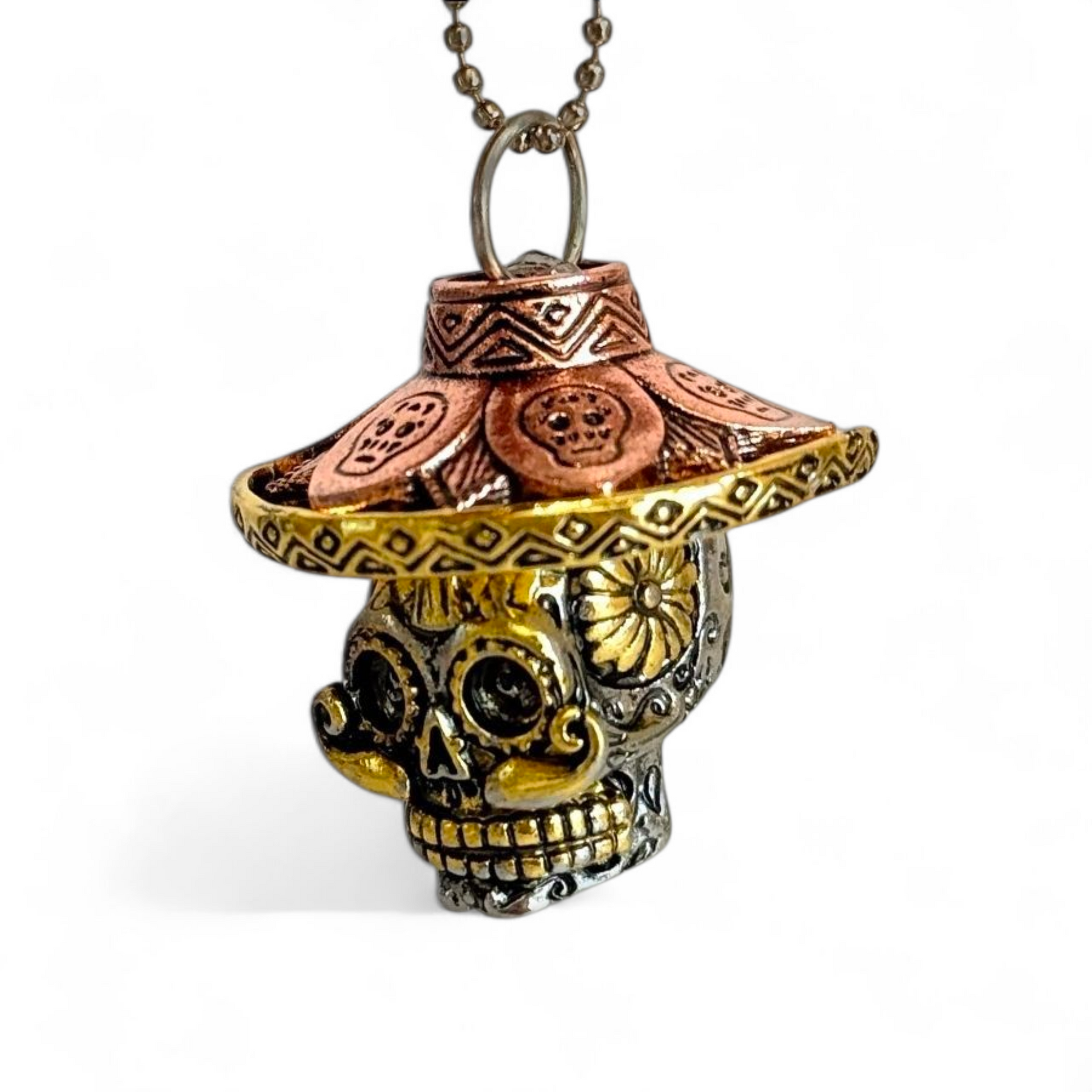 Sombrero Sugar Skull Charm - Tumbler Handle Charm