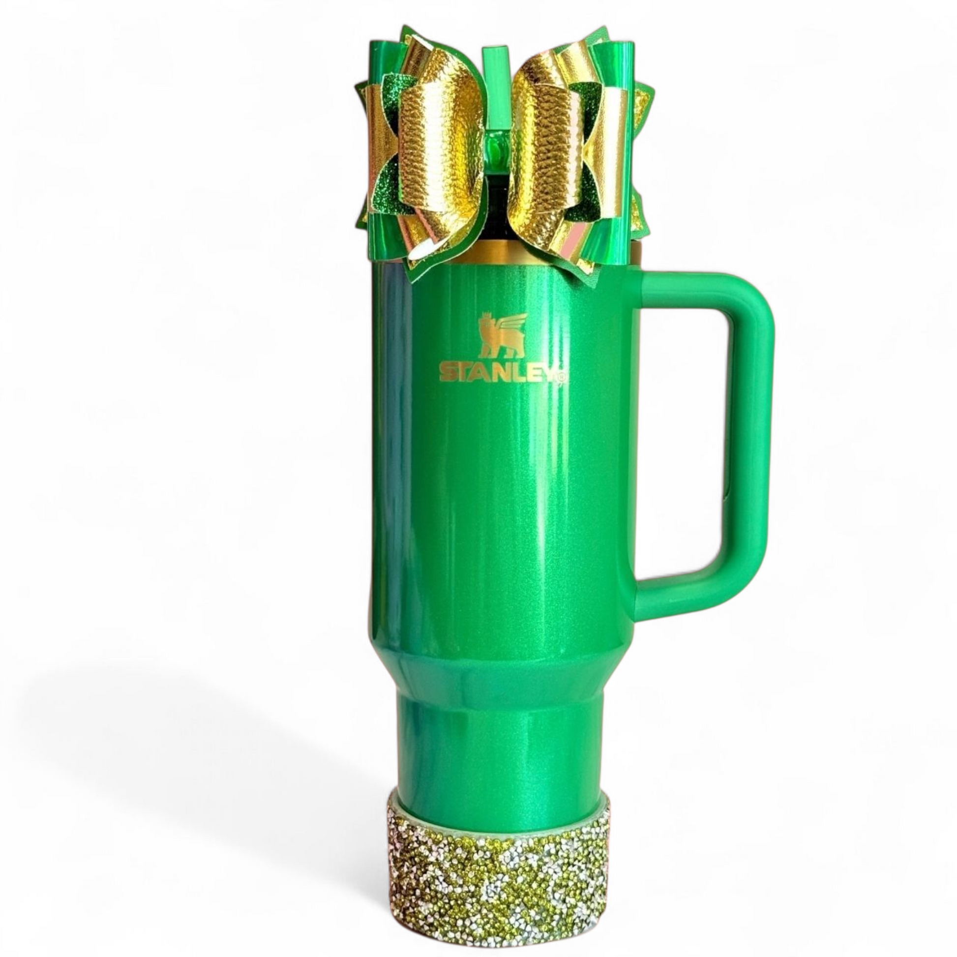 Green & Gold Tumbler Bow