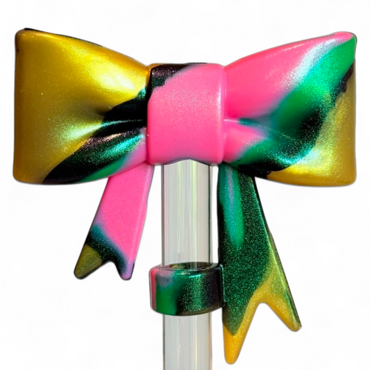 Defying Gravity 3D Bow Silicone Straw Topper | Fits 10mm Straws