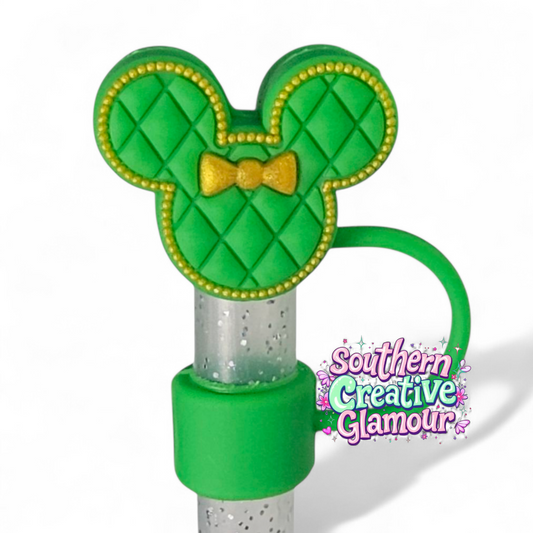 Green Minnie Mouse inspired 10mm Straw Topper 