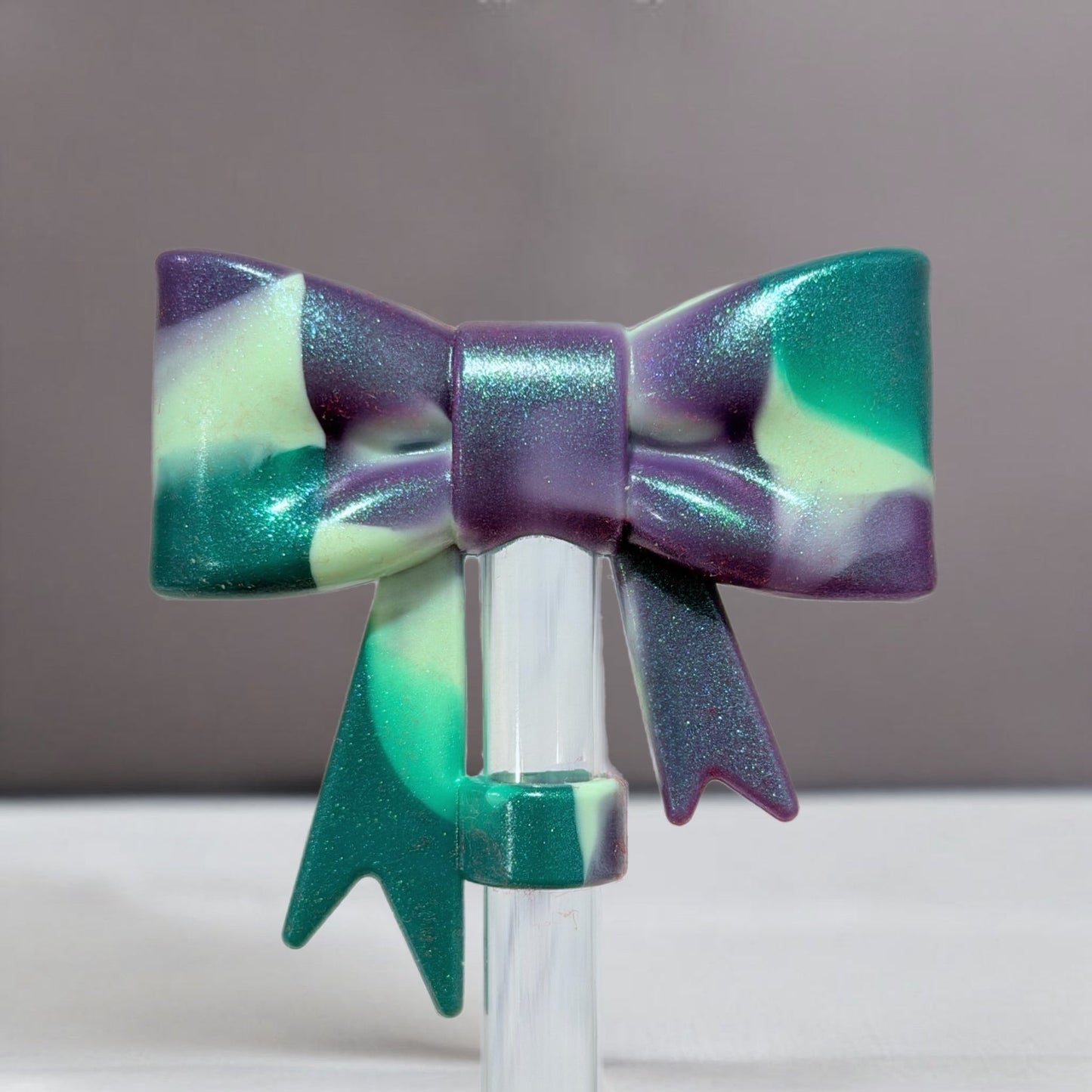 Mystic Mermaid 3D Bow Silicone Straw Topper | Fits 10mm Straws
