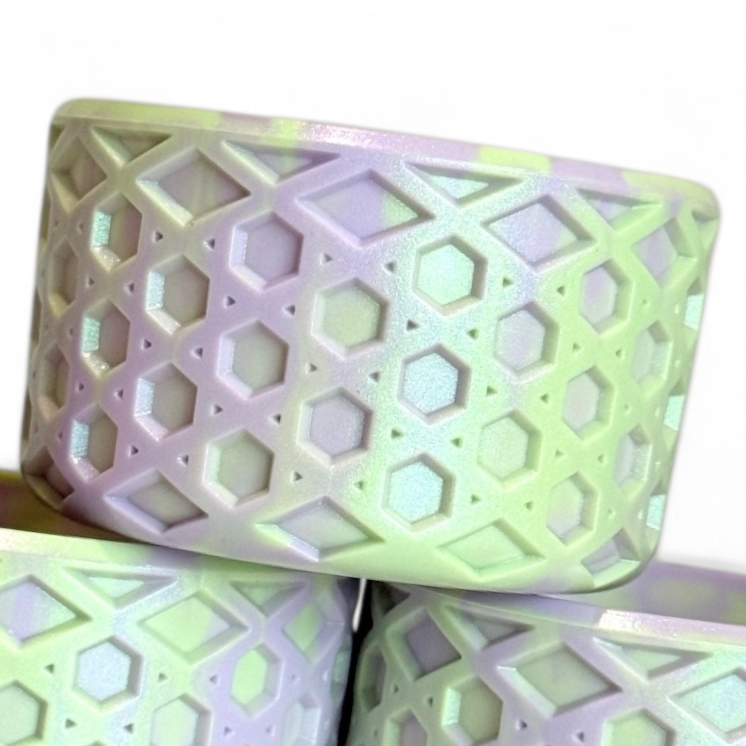 Hypnotic Green Shimmer Remix Waffle Silicone Tumbler Boot