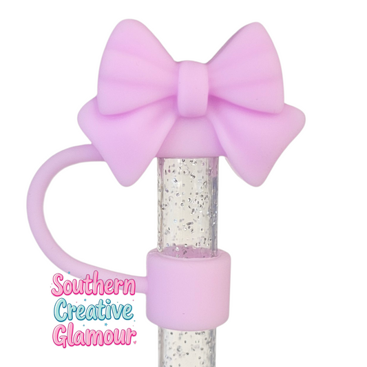 Lavender Bow Straw Topper by SouthernCreativeGlamour | Fits 10mm Straws | Stanley, Simple Modern, Yeti 