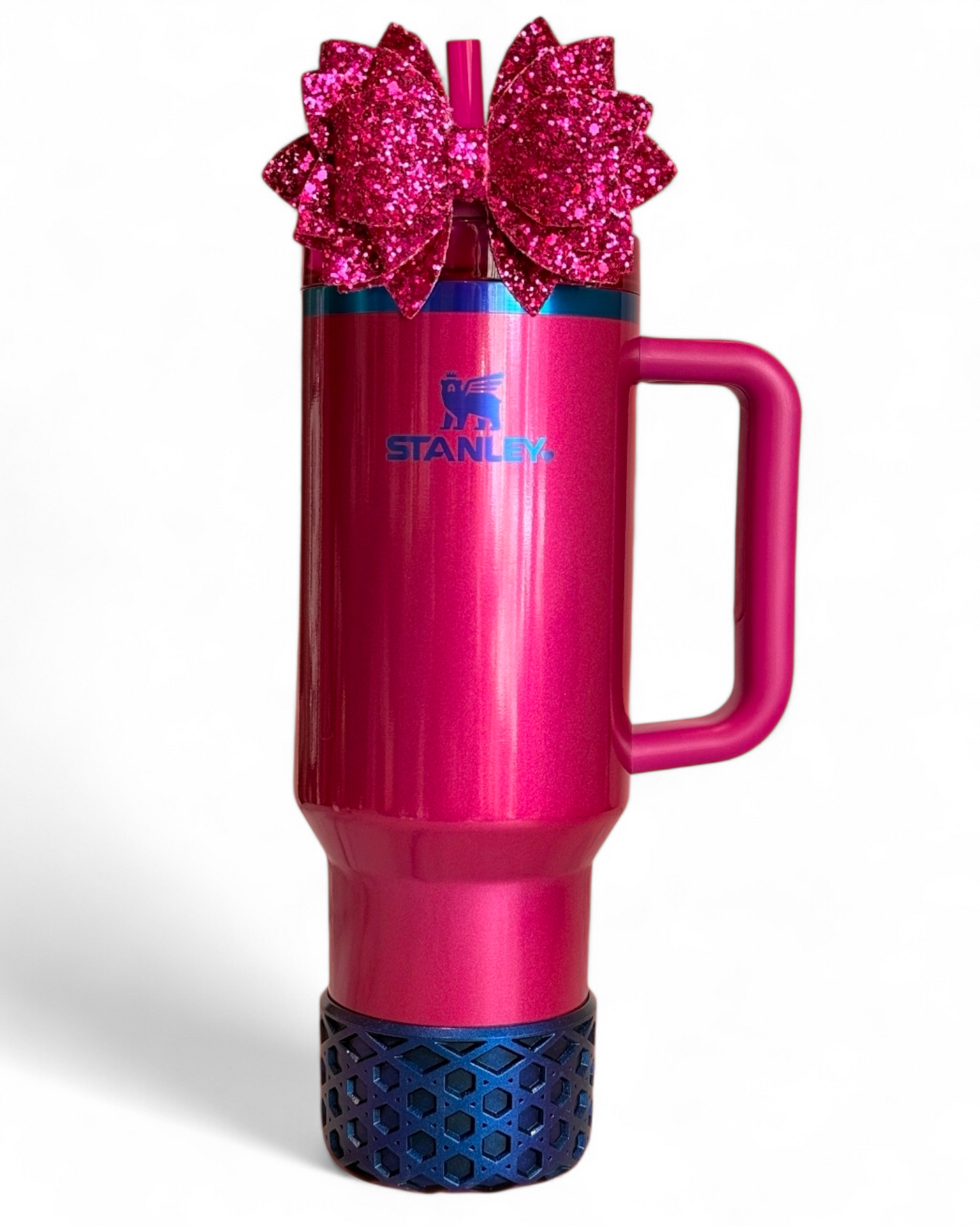 Metallic Blue Shimmer Waffle Silicone Tumbler Boot | Fits 20-40oz Tumblers 