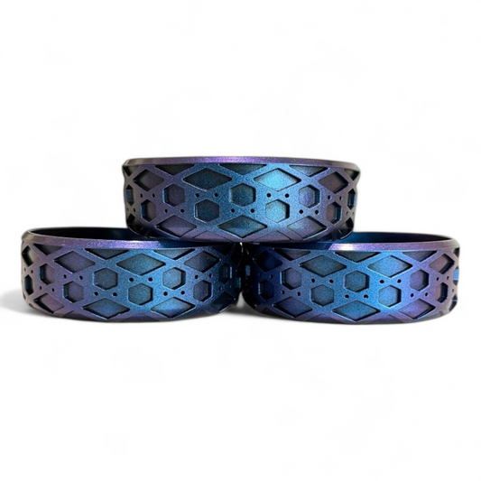 Metallic Blue 3.25” Waffle Shorty Silicone Tumbler Boot | Fits 8oz-40oz Tumblers 