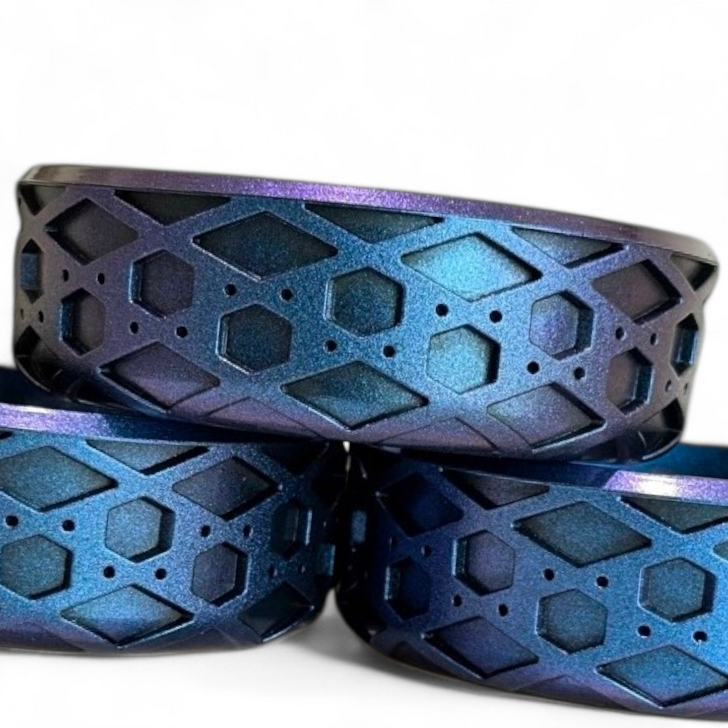 Metallic Blue 3.25” Waffle Shorty Silicone Tumbler Boot | Fits 8oz-40oz Tumblers 
