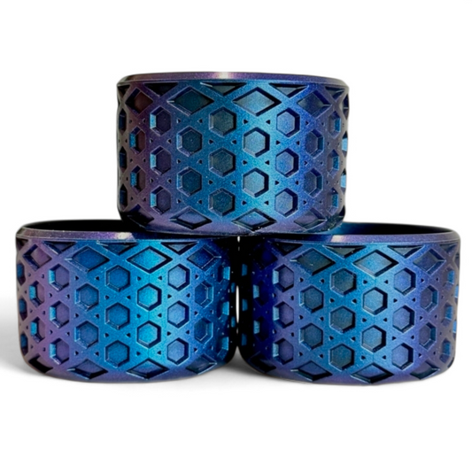 Metallic Blue Shimmer Waffle Silicone Tumbler Boot | Fits 20-40oz Tumblers 