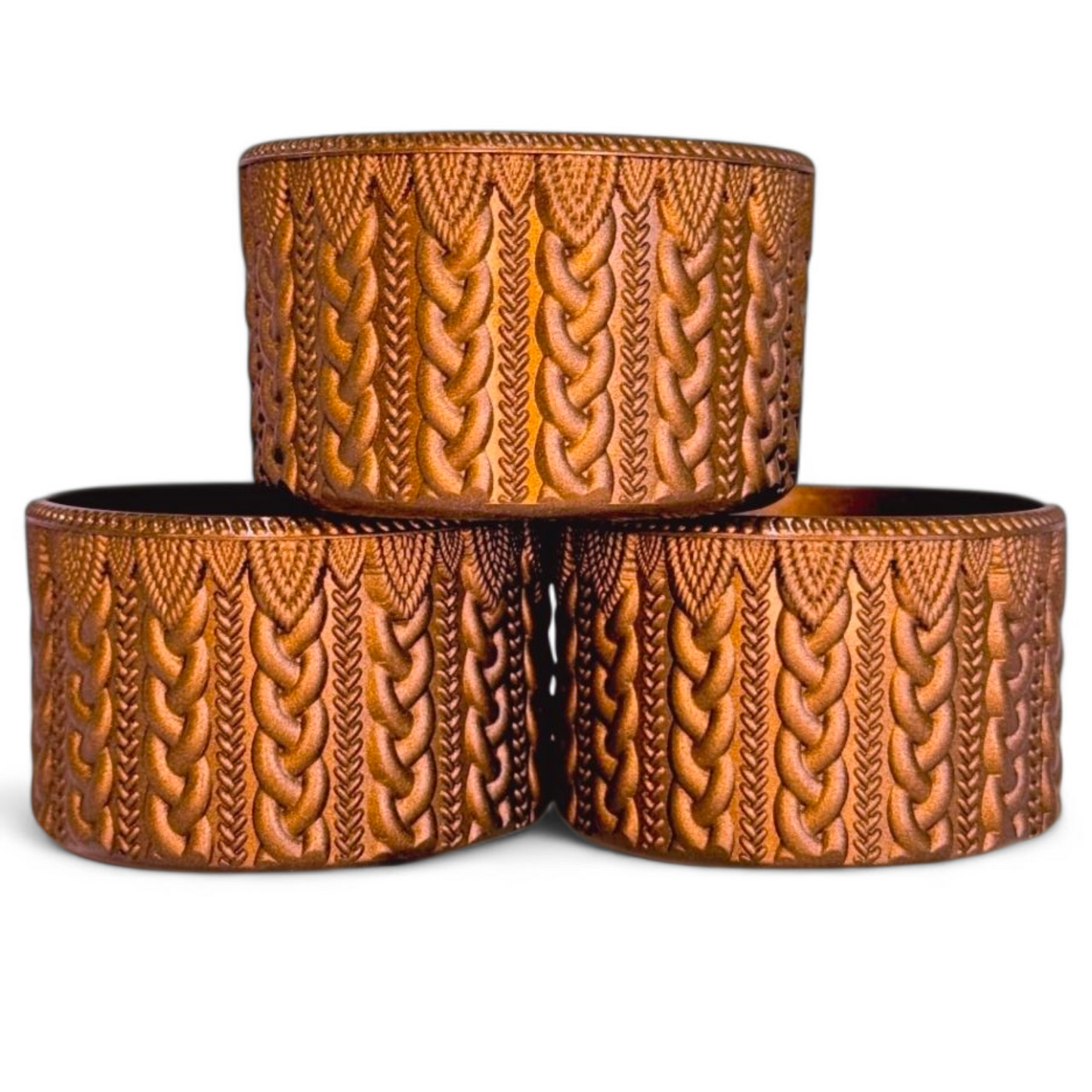 Metallic Copper MACRAME Tumbler Boot -fits 20-40oz