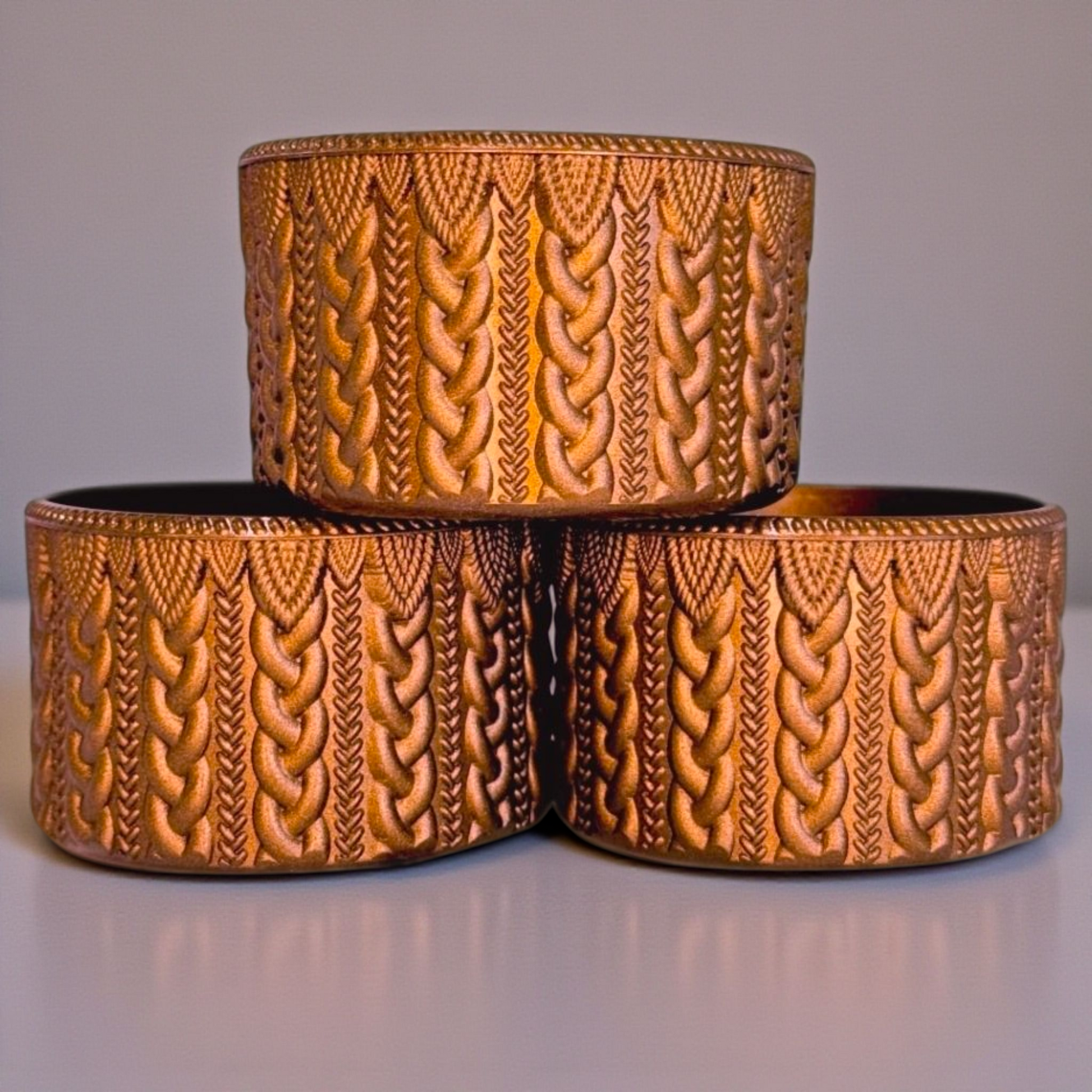 Metallic Copper MACRAME Tumbler Boot -fits 20-40oz