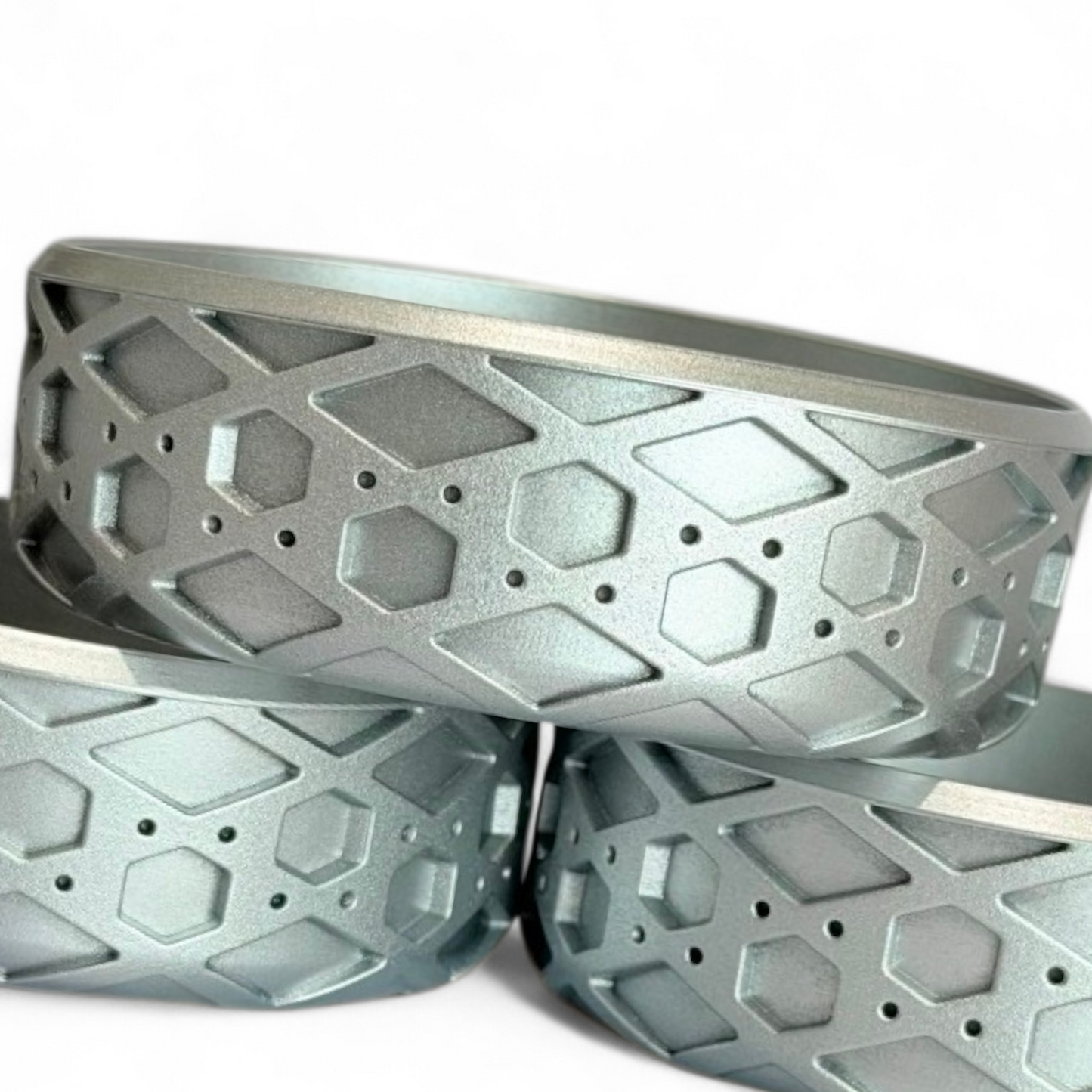 Metallic Silver 3.25” Waffle Shorty Silicone Tumbler Boot | Fits 20-40oz Tumblers 