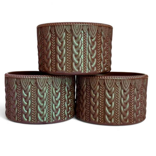 Mocha Shimmer MACRAME Tumbler Boot -fits 20-40oz