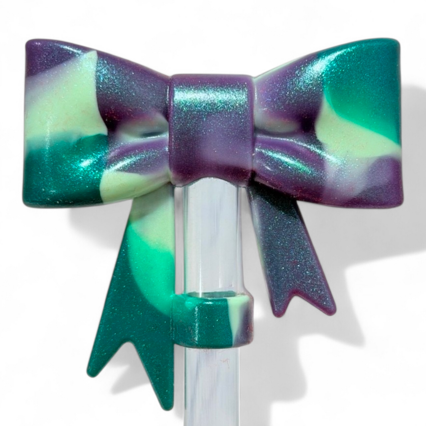 Mystic Mermaid 3D Bow Silicone Straw Topper | Fits 10mm Straws