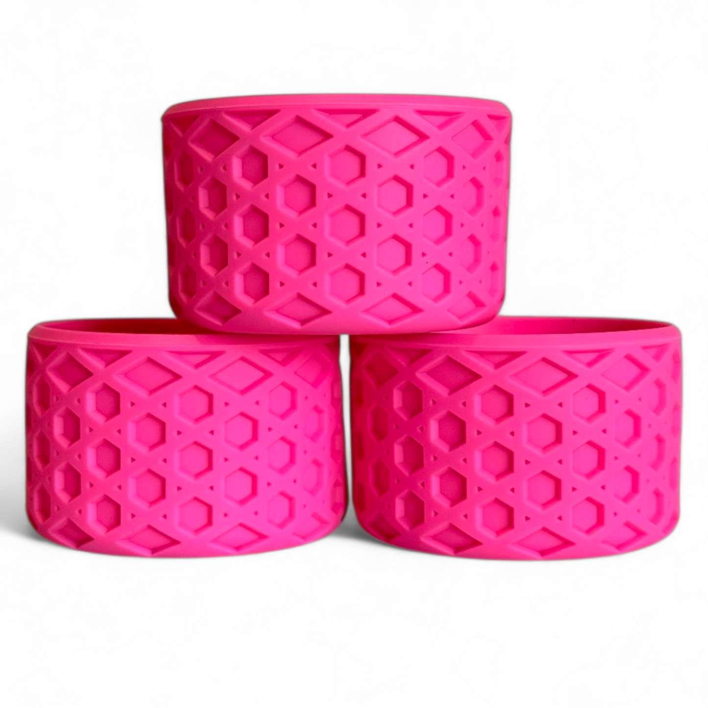 Neon Pink Waffle Silicone Tumbler Boot | Fits 20-40oz Tumblers 