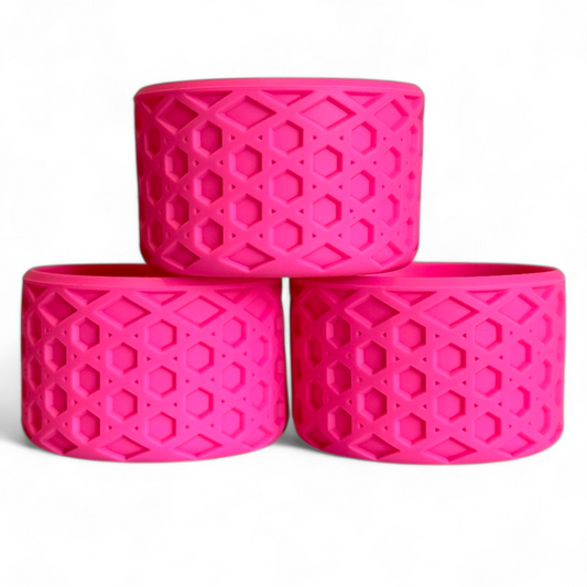 Neon Pink Waffle Silicone Tumbler Boot | Fits 20-40oz Tumblers 