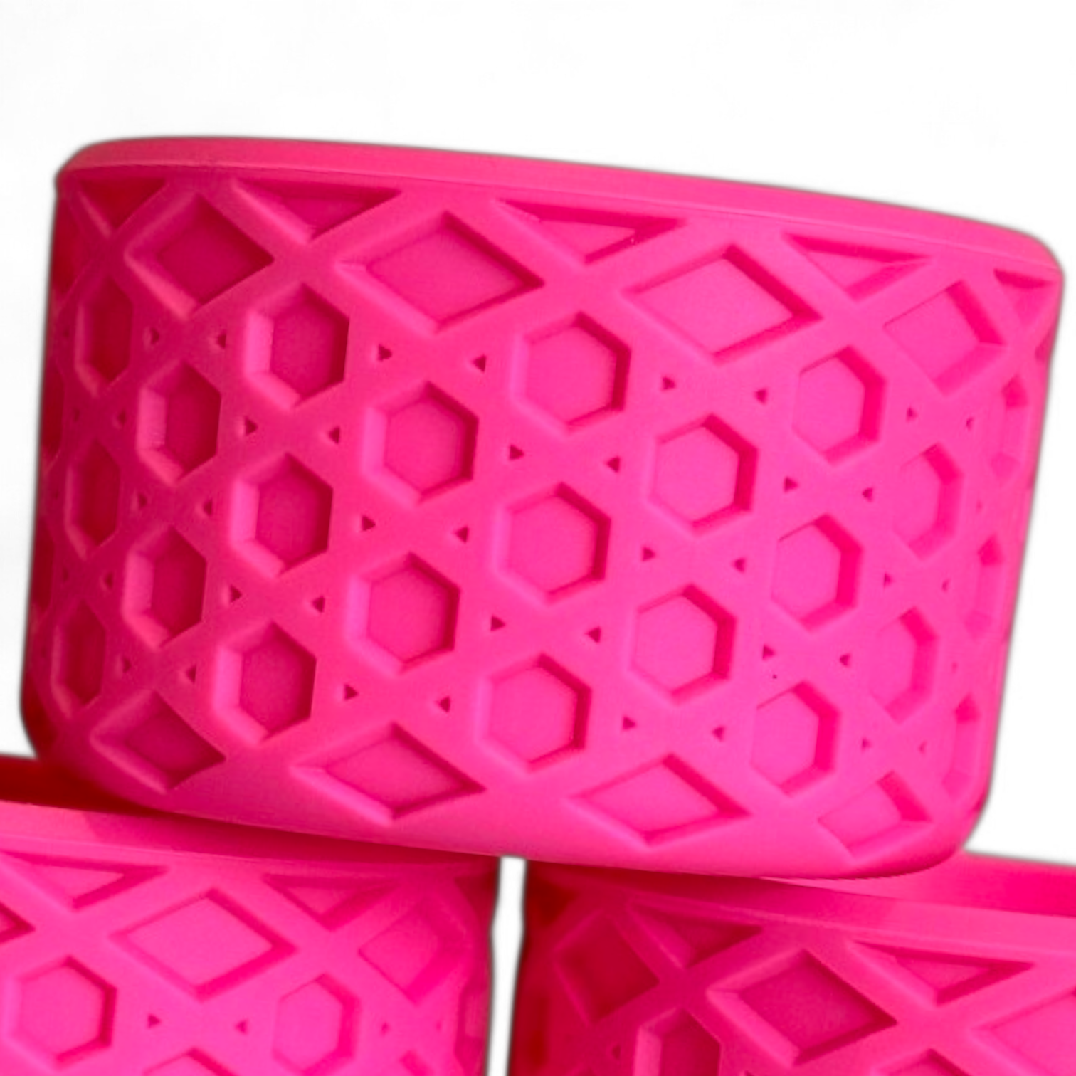 Neon Pink Waffle Silicone Tumbler Boot | Fits 20-40oz Tumblers 