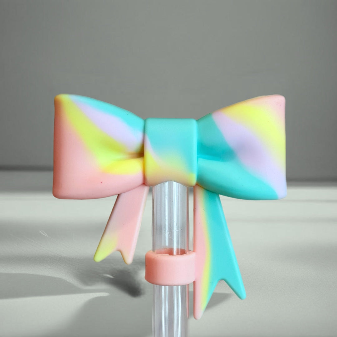 Lover 3D Bow Silicone 10mm Straw Topper | Straw Cover 