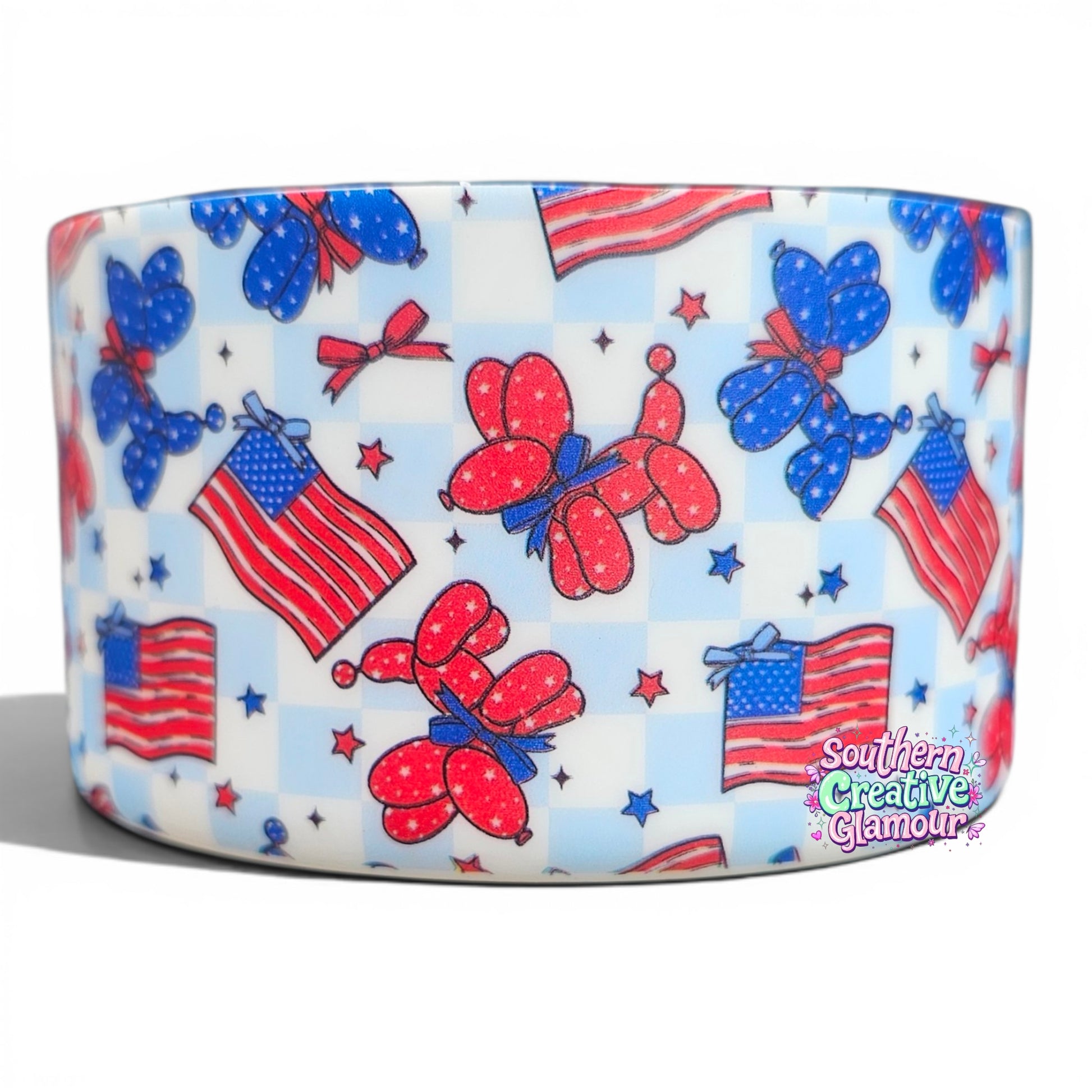 Patriotic Balloon Dog Silicone Tumbler Boot | Fits 20-40oz Tumblers