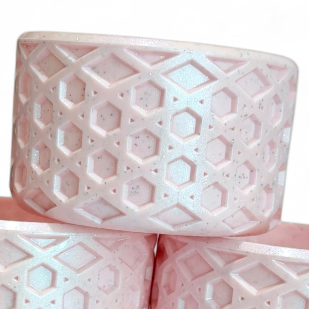Petal Pink Shimmer Waffle Silicone Tumbler Boot | Fits 20-40oz Tumblers 