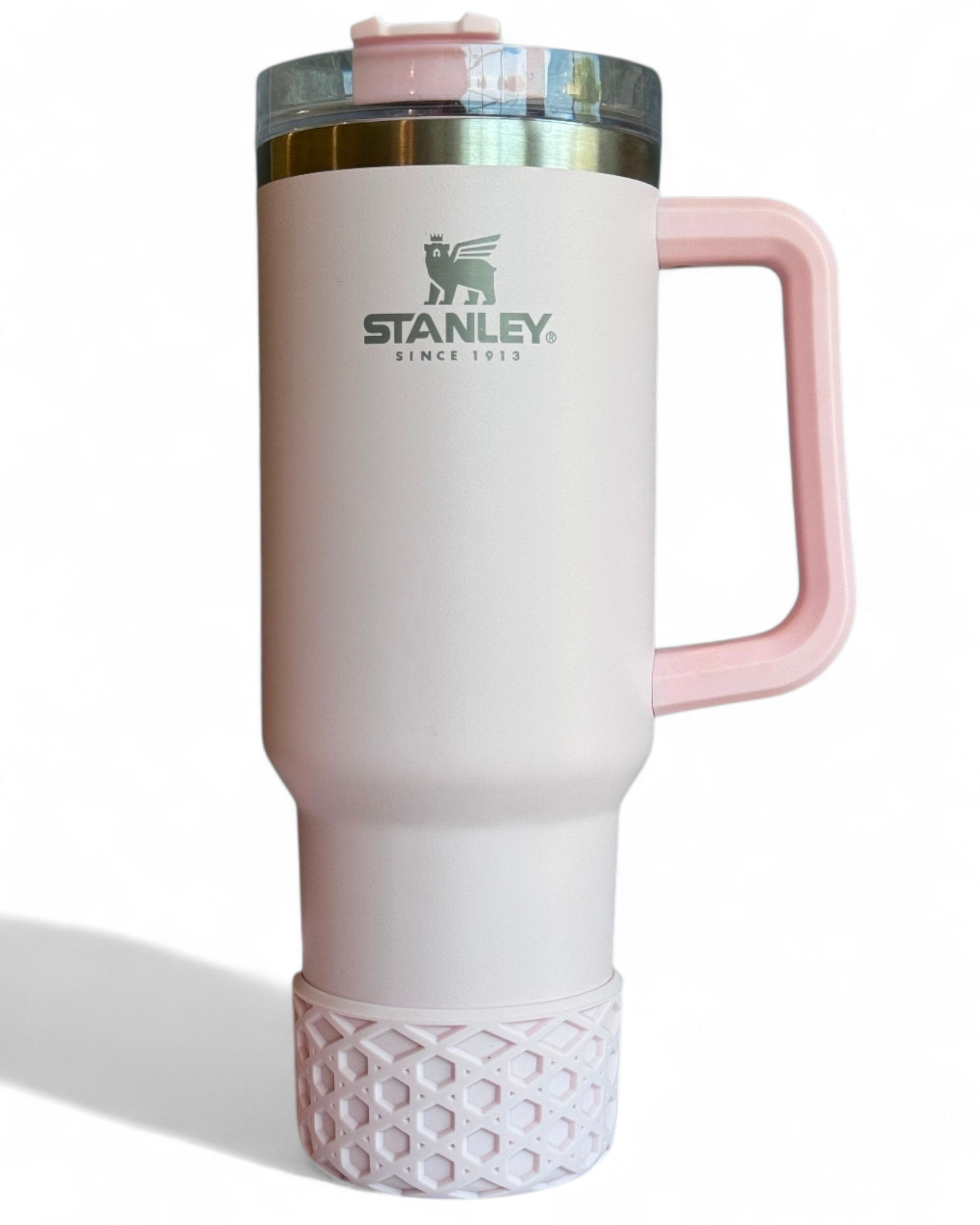 Petal Pink Shimmer Waffle Silicone Tumbler Boot | Fits 20-40oz Tumblers 