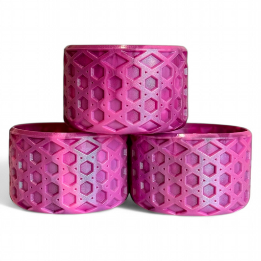 Pink Azalea Shimmer Remix Waffle Silicone Tumbler Boot | Fits 20-40oz Tumblers 
