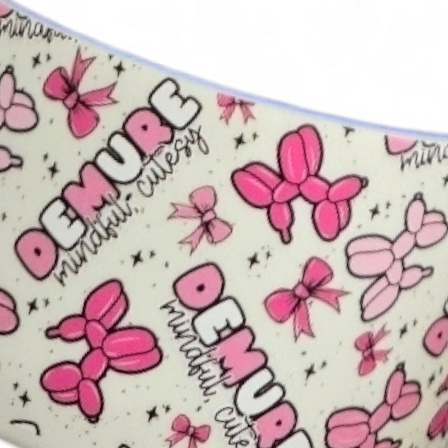 Pink Demure Balloon Dogs & Bows Silicone Tumbler Boot | Cup Sleeve 