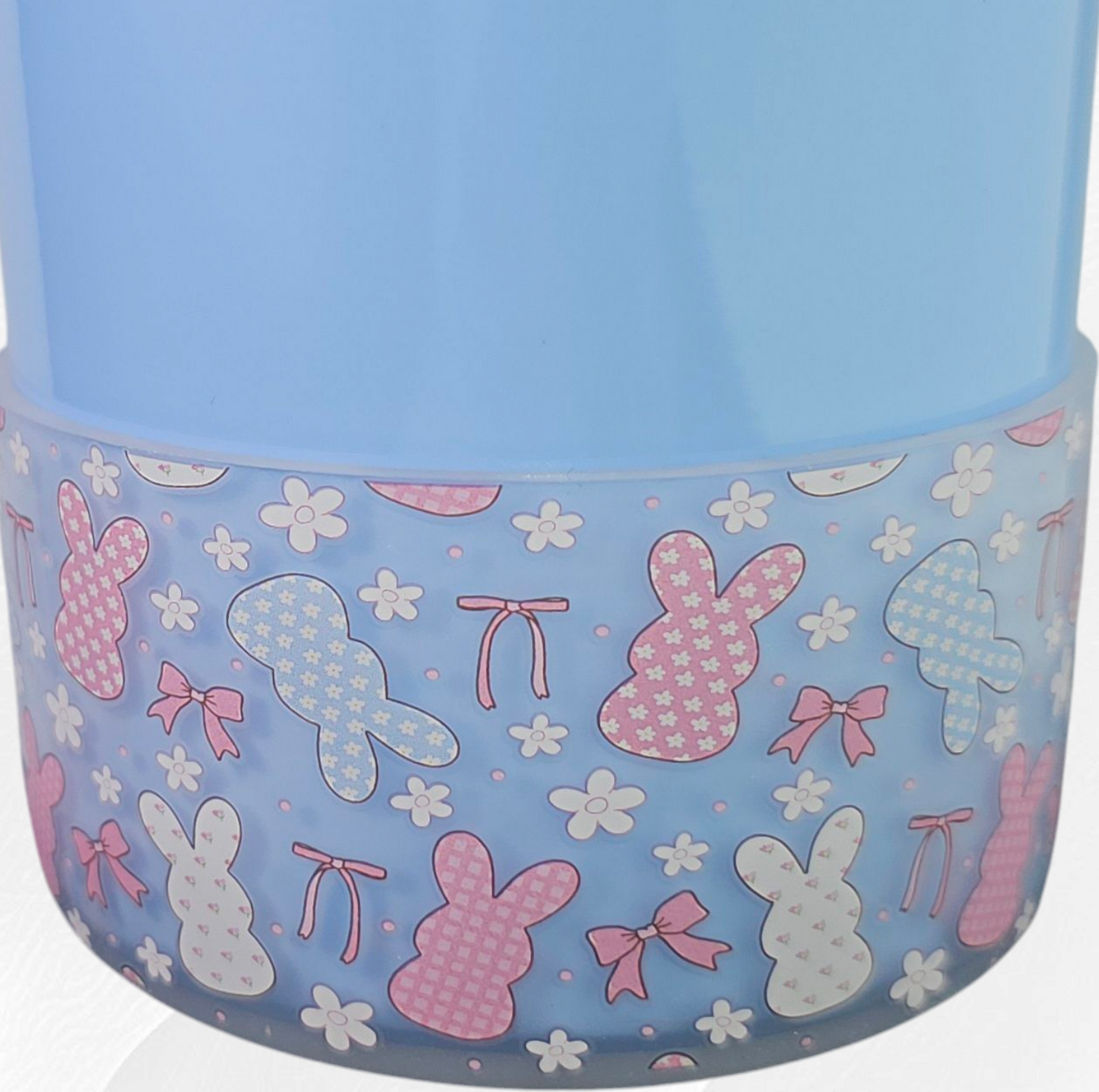 Easter Bunny and Bows Tumbler Boot | Pink & Blue