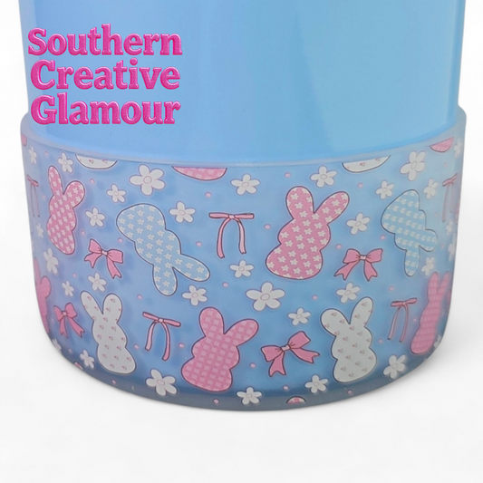 Easter Bunny and Bows Tumbler Boot | Pink & Blue