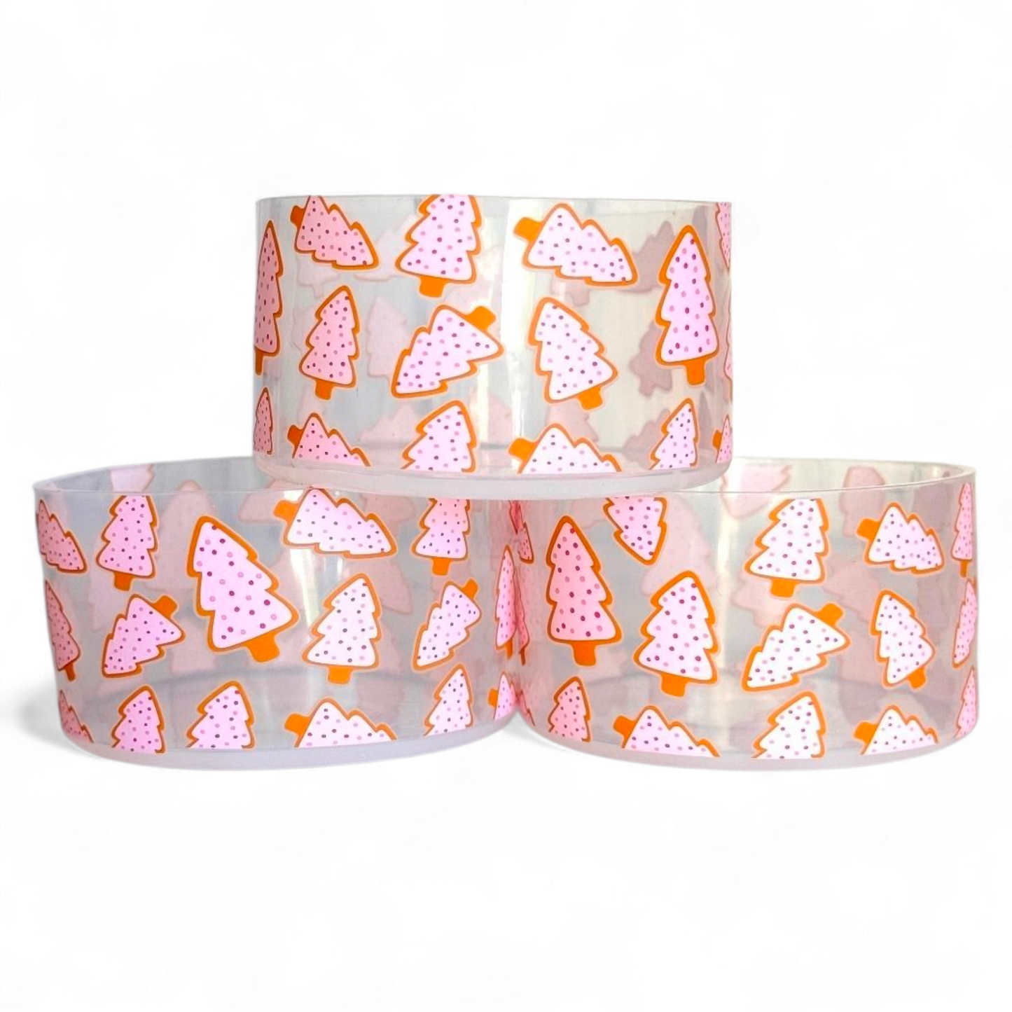 Pink Christmas Cookies Silicone Tumbler Boot