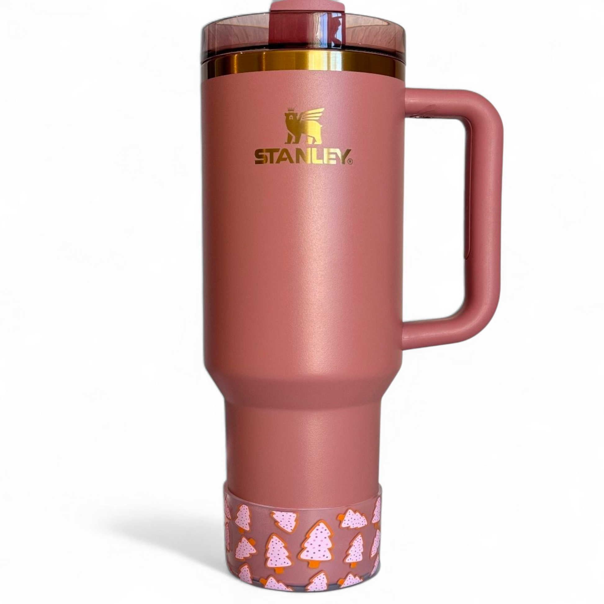Pink Christmas Cookies Silicone Tumbler Boot
