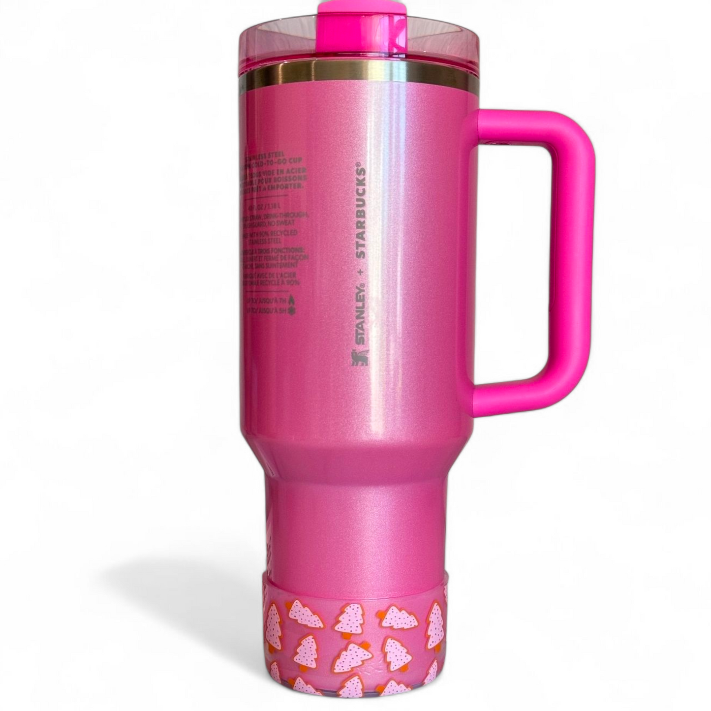 Pink Christmas Cookies Silicone Tumbler Boot