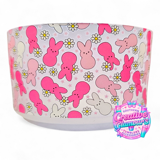 Pink Peeps Easter Bunny Silicone Tumbler Boot | Fits 20-40oz Tumblers