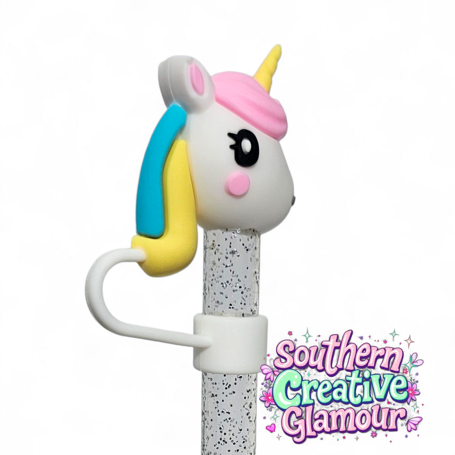 Unicorn 10mm Straw Topper | Straw Cover by Southern Creative Glamour 