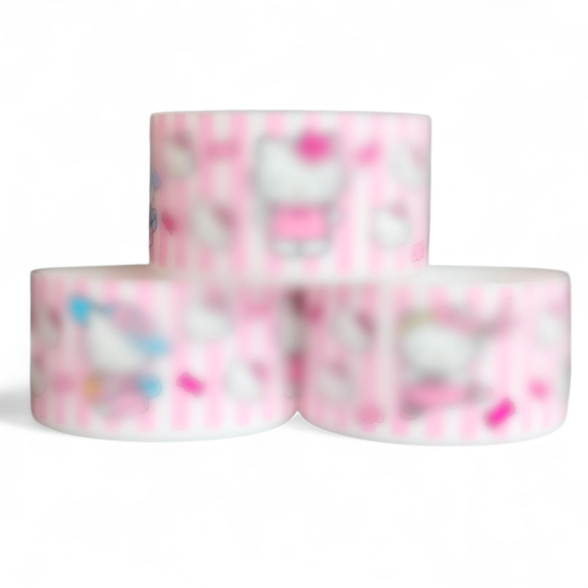 Pink Cute Kitty Silicone Tumbler Boot