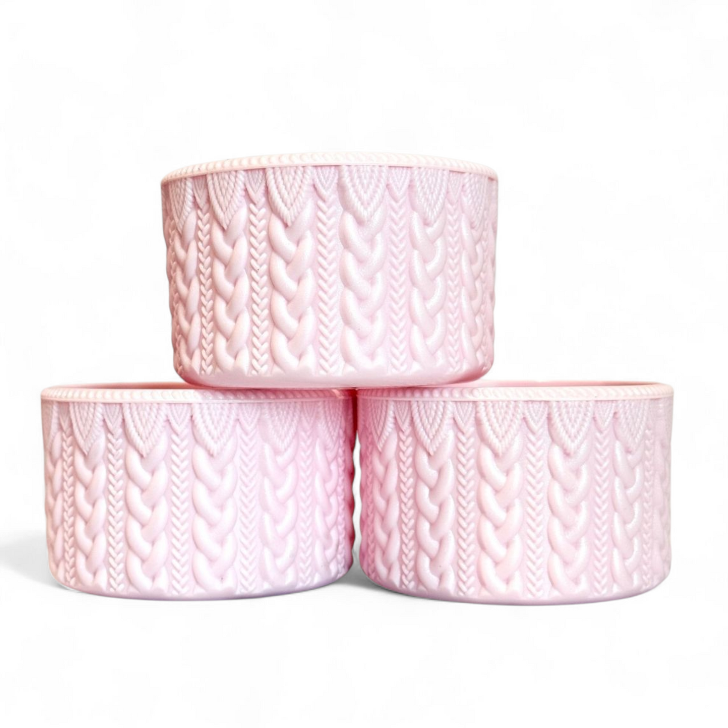 Pink Icicle Shimmer MACRAME Tumbler Boot -fits 20-40oz