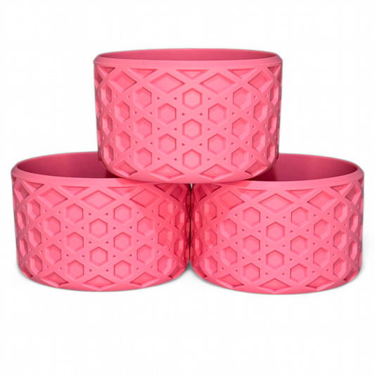 Pink Parade Handle Waffle Silicone Tumbler Boot | Fits 20-40oz Tumblers 