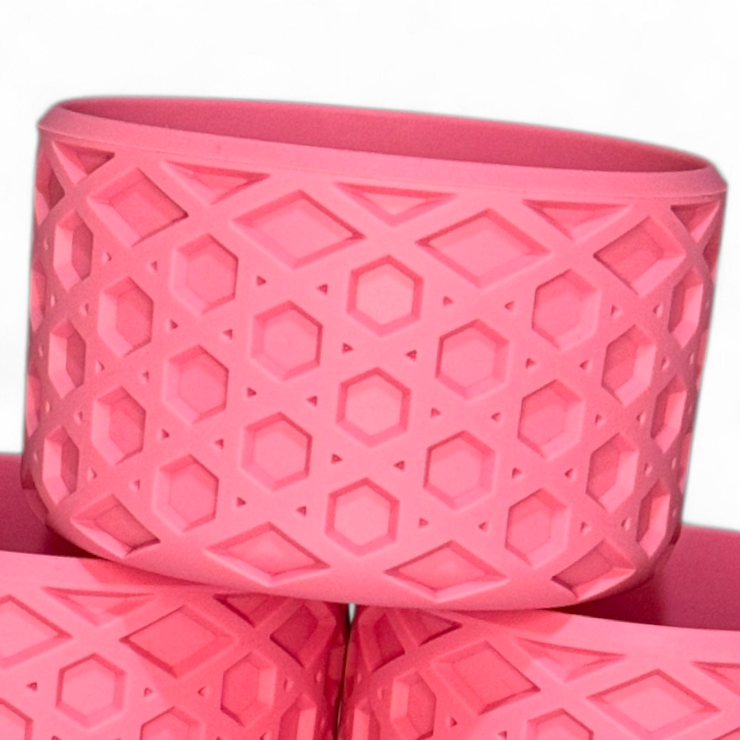 Pink Parade Handle Waffle Silicone Tumbler Boot | Fits 20-40oz Tumblers 