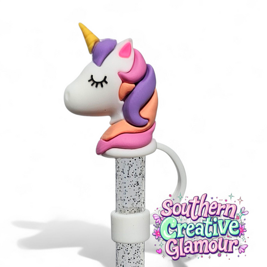 Magical Unicorn 10mm Straw Topper | Straw Cover by Southern Creative Glamour 