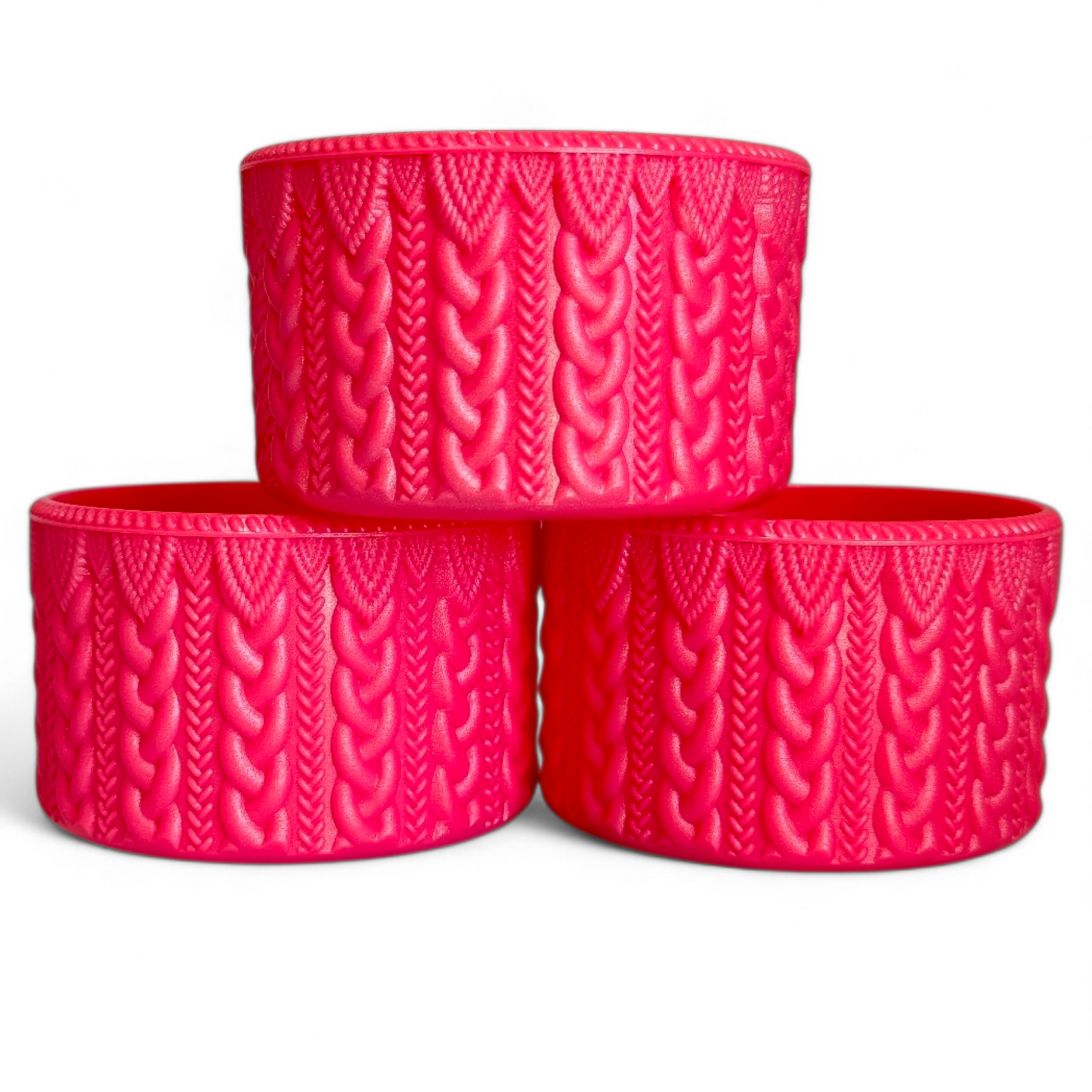 PINK Quartz Macrame Silicone Tumbler Boot | Fits 20-40oz Tumblers 